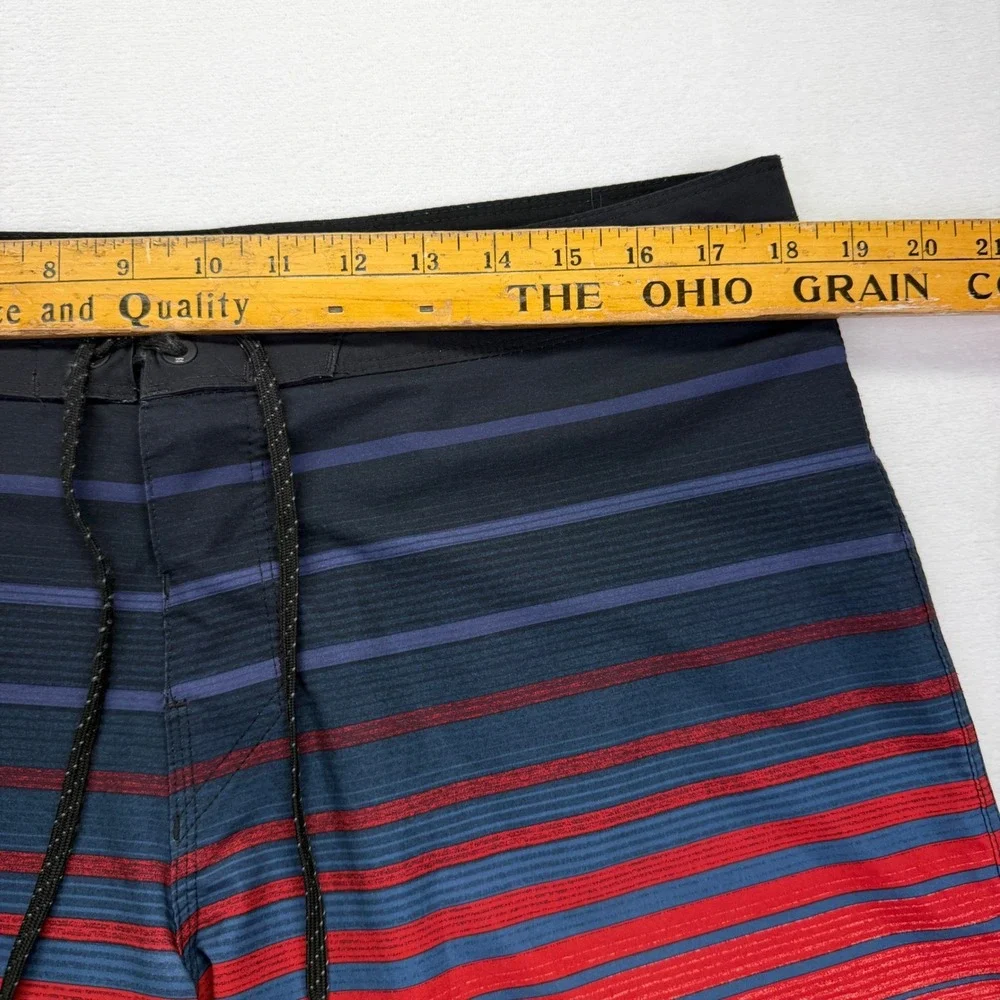 Billabong Board Shorts Mens 34 Blue Red Striped Recycler All Day Pro Surf Trunks